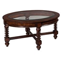 Picture of Canyon Retreat Oval Glass Coffee Table