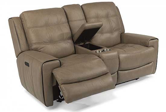 Wicklow Power Reclining Loveseat with Console 1681-64PH by Flexsteel