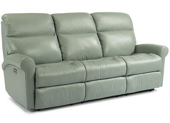 Davis Leather Reclining Sofa (3902-62) by Flexsteel furniture