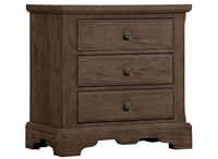 Heritage 3-Drawer Night Stand (112-227) with a Cobblestone Oak finish from Artisan & Post