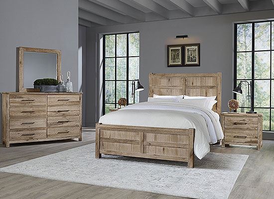 Dovetail Bedroom Collection in a Sun Bleached White finish from Vaughan-Bassett furniture
