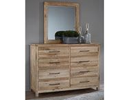 Dovetail Landscape Mirror - 446 with a Sun Bleached White finish from Vaughan-Bassett furniture