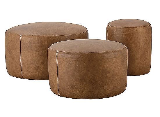 Cleo 17" (25”, 31”) Leather Ottoman - Q120-L-005 Rowe