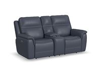 Sawyer Power Reclining Loveseat with Console and Power Headrests and Lumbar - 1845-64PH by Flexsteel Furniture