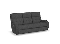 Flexsteel Furniture Strait Power Reclining Sofa with Power Headrests - 2906-62H