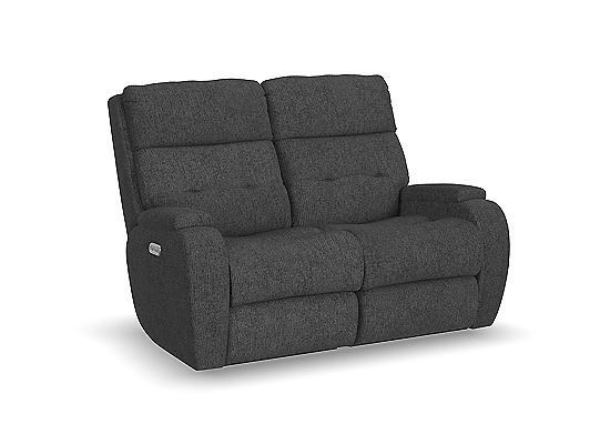 Strait Power Reclining Loveseat with Power Headrests - 2906-60H by Flexsteel Furniture 