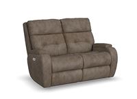 Flexsteel Furniture - Strait Power Reclining Loveseat with Power Headrests - B3906-60H 