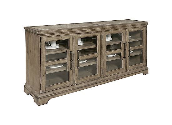 Pulaski Furniture Casual Dining Garrison Cove 4-Door Buffet with Stone-Top - P330300