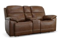 Flexsteel - Jackson Power Reclining Loveseat with Console and Power Headrests - 1759-64PH