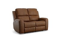 Flexsteel - Linden Power Reclining Loveseat with Power Headrests and Lumbar - 1043-60PH